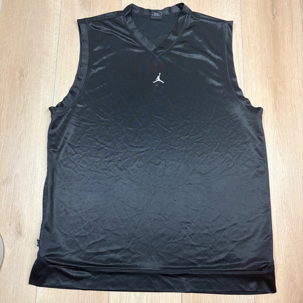 Jordan Brand 20th Anniversary Mens XL Black Dazzle Shiny Jersey Shirt Jumpman
